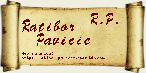 Ratibor Pavičić vizit kartica